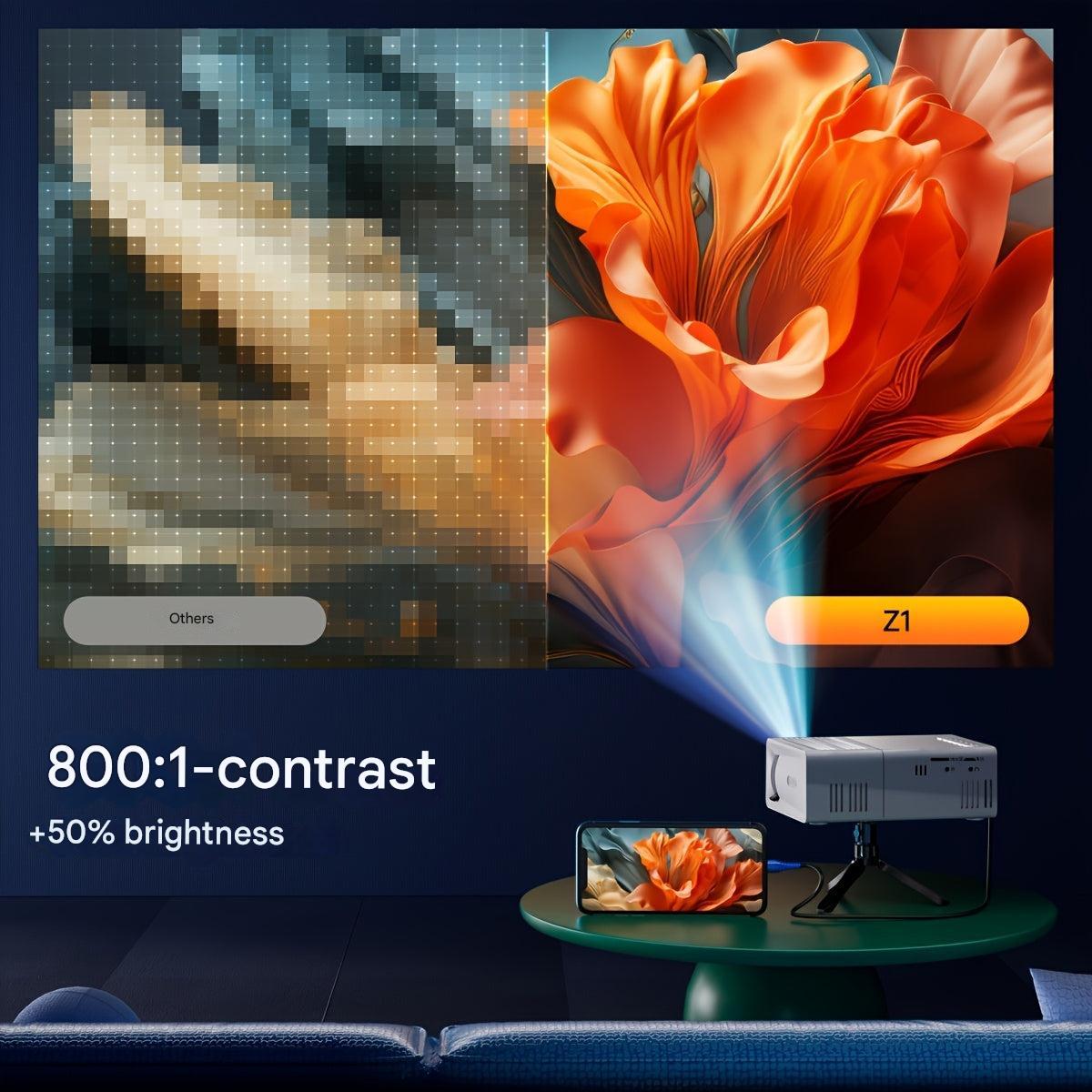 Mini Projetor LED | 3000 Lúmens, HD, Compacto e Portátil | Amara