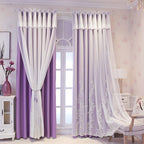 Reva | Cortinas Bordadas Fadas | Filtragem de Luz, Conjunto 2 Painéis | 100% Poliéster, Argolas