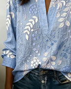 Juno | Blusa Feminina Floral Decote V