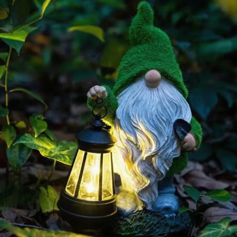 Odette | Gnomos Solares de Jardim | Decoração Solar LED | Resina Impermeável
