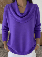Cora | Camisola Feminina Lã Merino Gola Cowl
