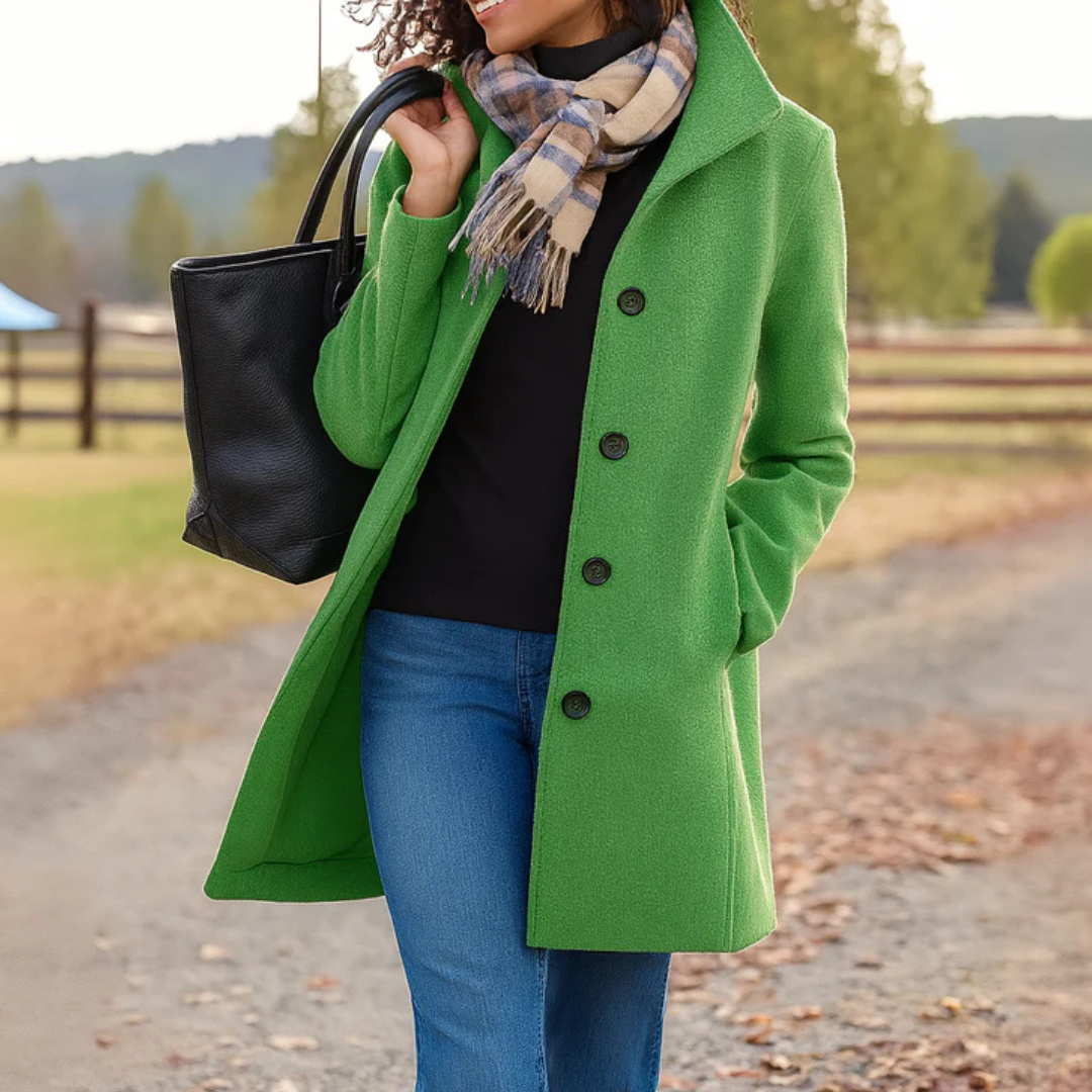 Jade | Mulher Casaco Inverno Clássico Botões