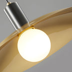 Candeeiro Suspenso de Latão | Mid-Century, 1 Luz, Vidro Leitoso | Calla