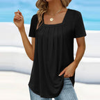 Selene | Blusa Feminina Manga Curta Decote Quadrado