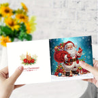 Vera | Kit Pintura Diamante 12 Cartões Natal Pai Natal