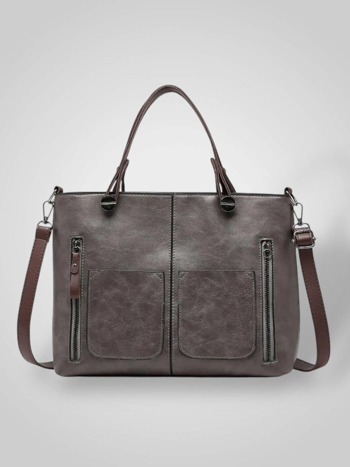 Bolsa Tiracolo em Couro com Fecho Magnético