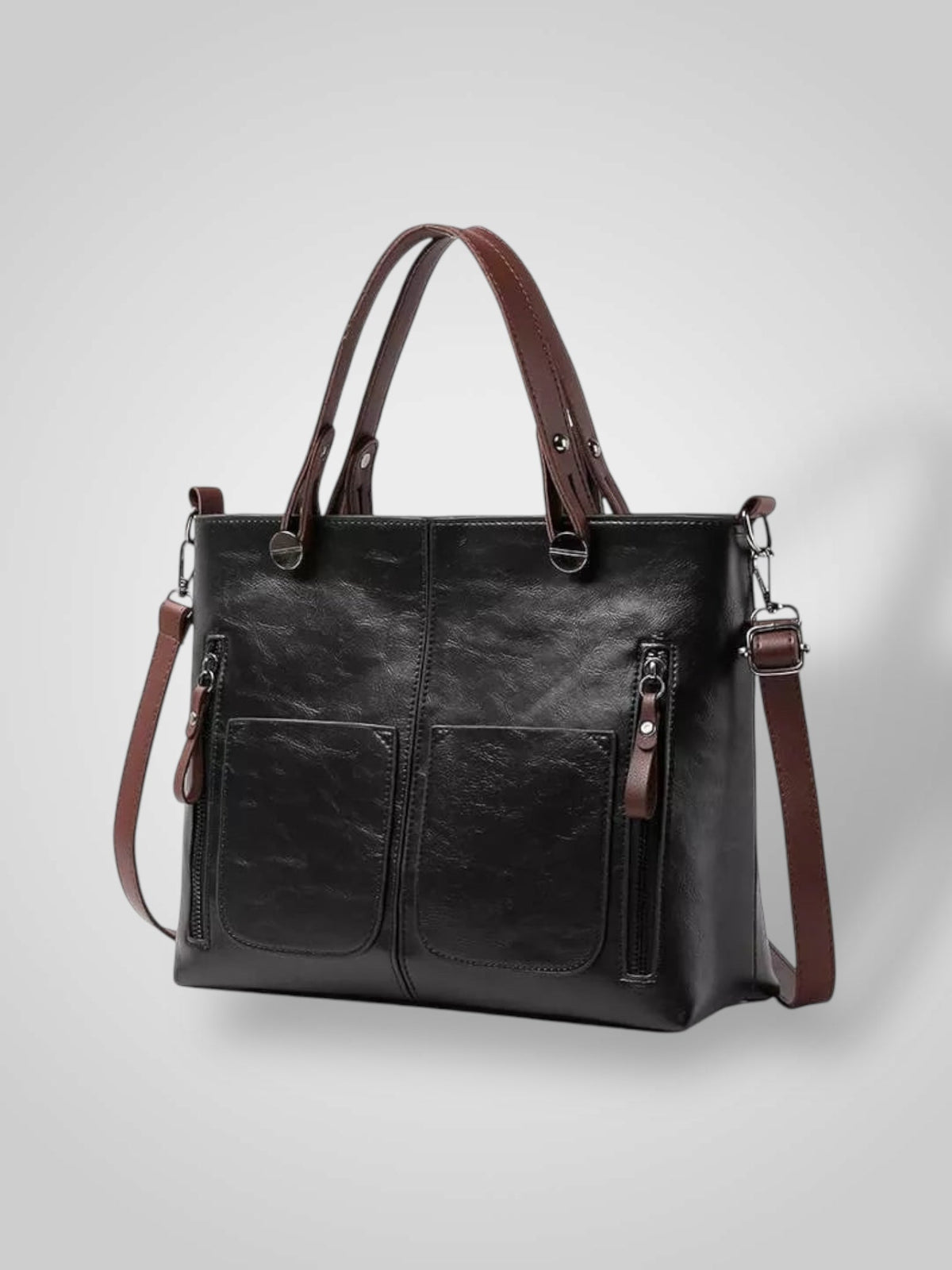 Bolsa Tiracolo em Couro com Fecho Magnético