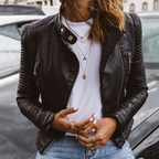 Nora | Jaqueta de Couro Feminina Slim