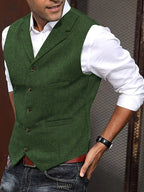 Birdie | Homem Colete Herringbone Ajuste Sob Medida