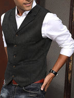 Birdie | Homem Colete Herringbone Ajuste Sob Medida