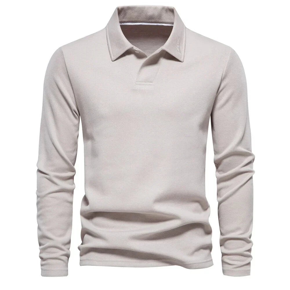 Perla | Polo de Malha Masculino Gola Polo Botões