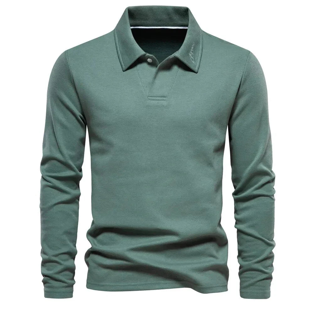 Perla | Polo de Malha Masculino Gola Polo Botões