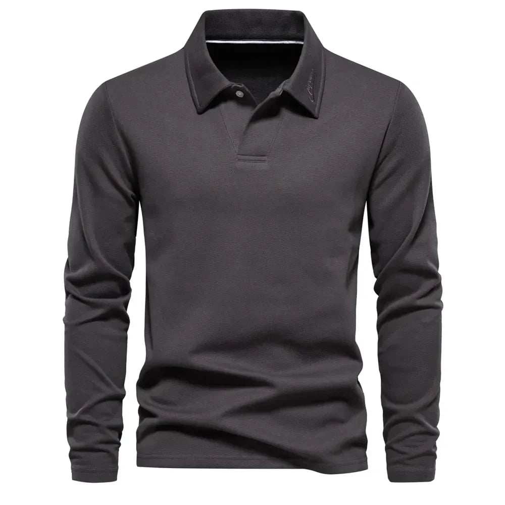 Perla | Polo de Malha Masculino Gola Polo Botões