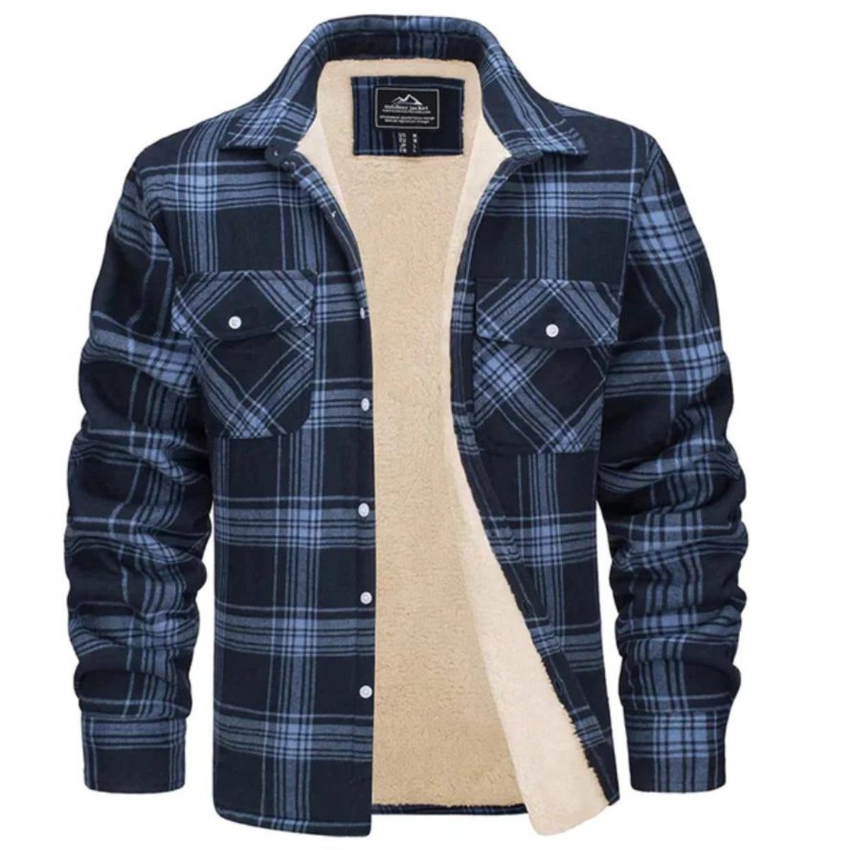 Marlowe | Homem Camisa Jaqueta Flanela Xadrez Forro Sherpa