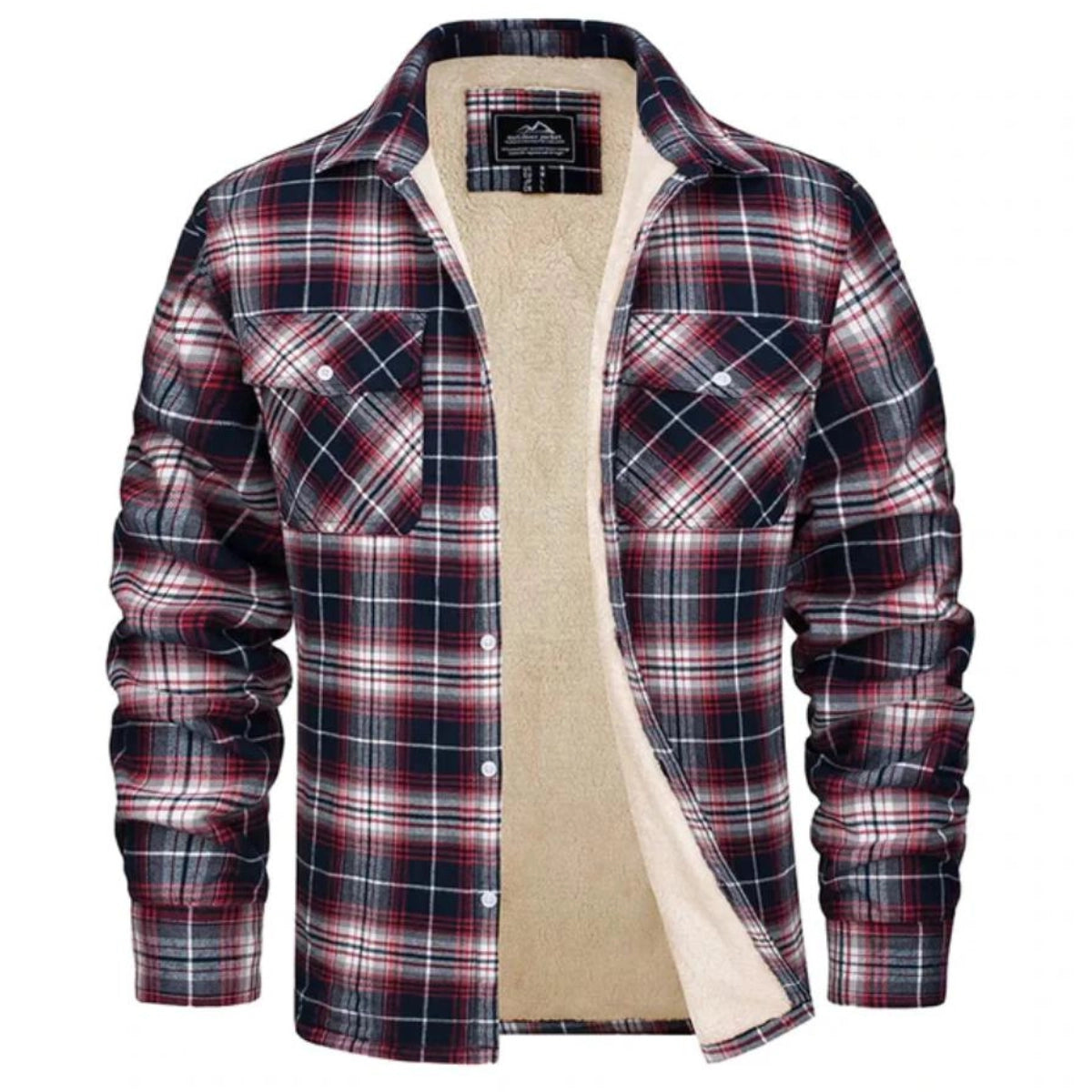 Marlowe | Homem Camisa Jaqueta Flanela Xadrez Forro Sherpa