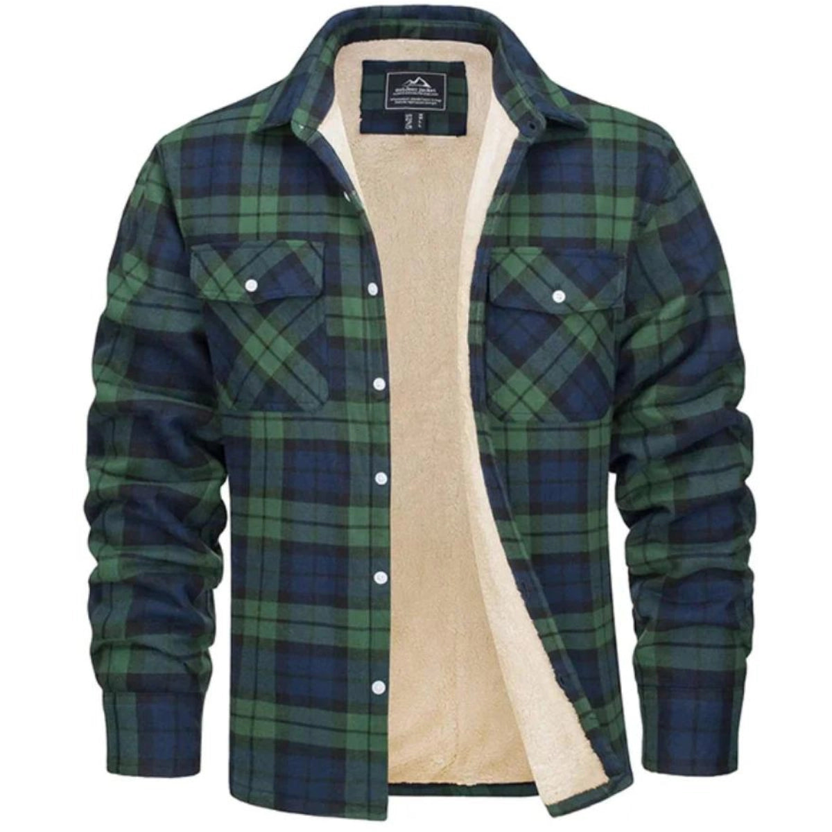 Marlowe | Homem Camisa Jaqueta Flanela Xadrez Forro Sherpa
