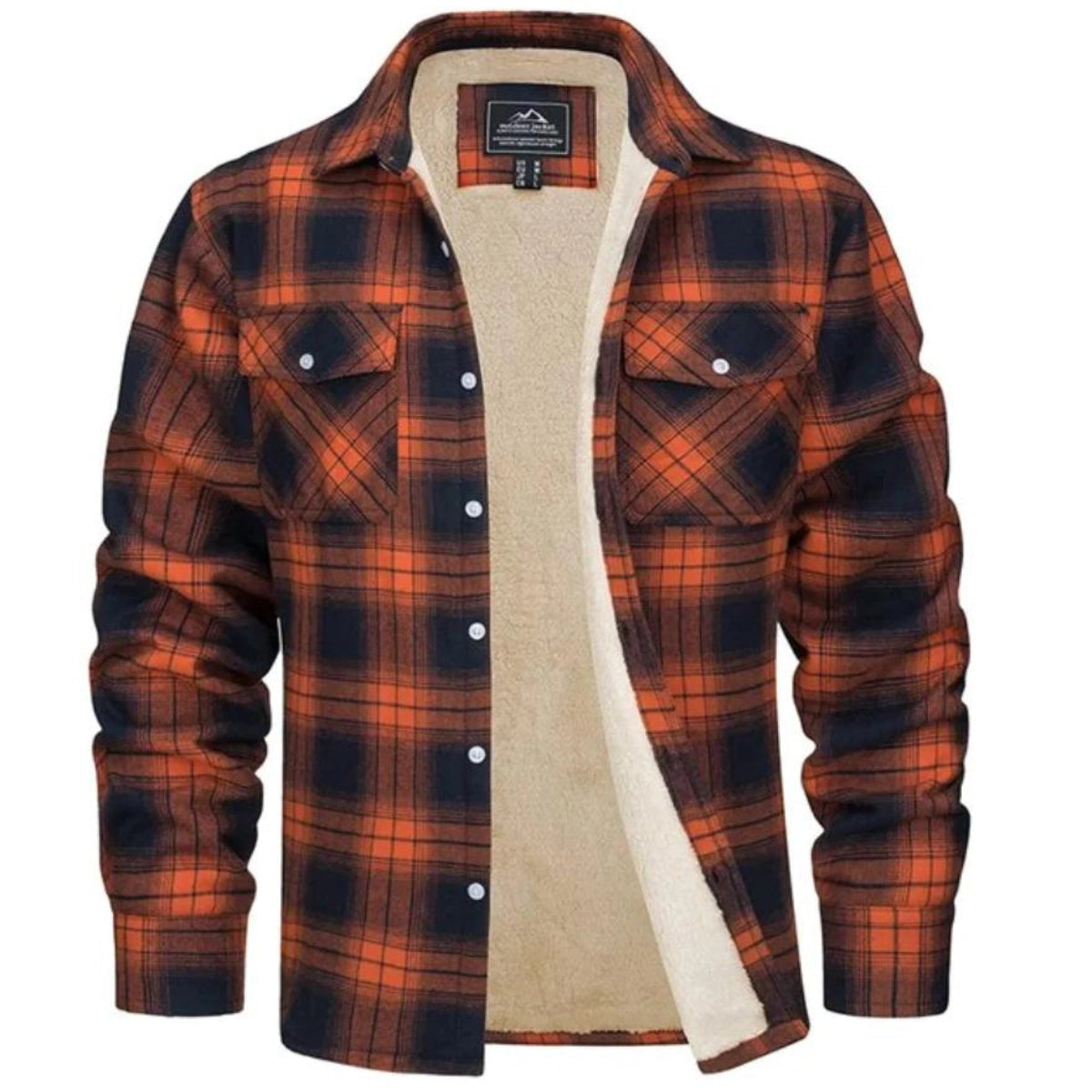Marlowe | Homem Camisa Jaqueta Flanela Xadrez Forro Sherpa