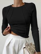 Xanthe | Mulher Camisola Canelada Slim Fit