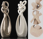 Kira | Escultura Abstrata de Casal | Figura Decorativa | Presente Único e Atemporal