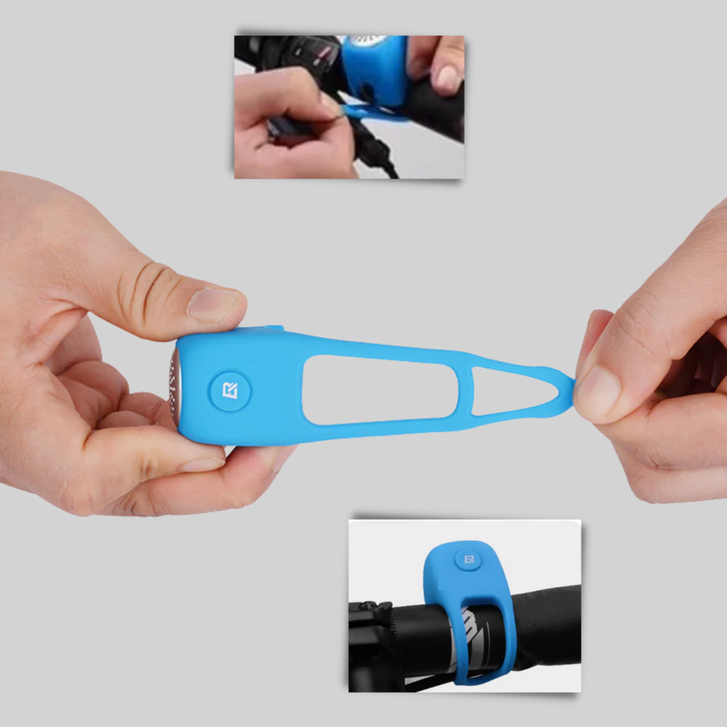 Buzina de bicicleta silicone 110dB 3 tons resistente a respingos