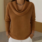 Freya | Camisola Feminina Waffle Gola Cascata