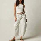 Anouk | Mulher Jeans Baggy Cintura Alta Relaxado