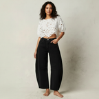 Anouk | Mulher Jeans Baggy Cintura Alta Relaxado