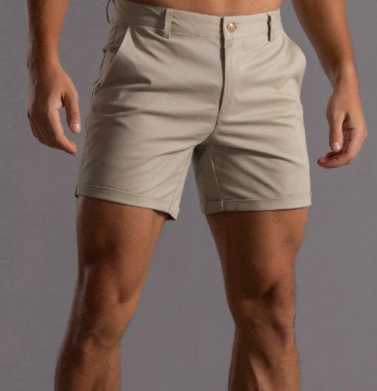 Calções Homem Tailored | Casual, Algodão Twill