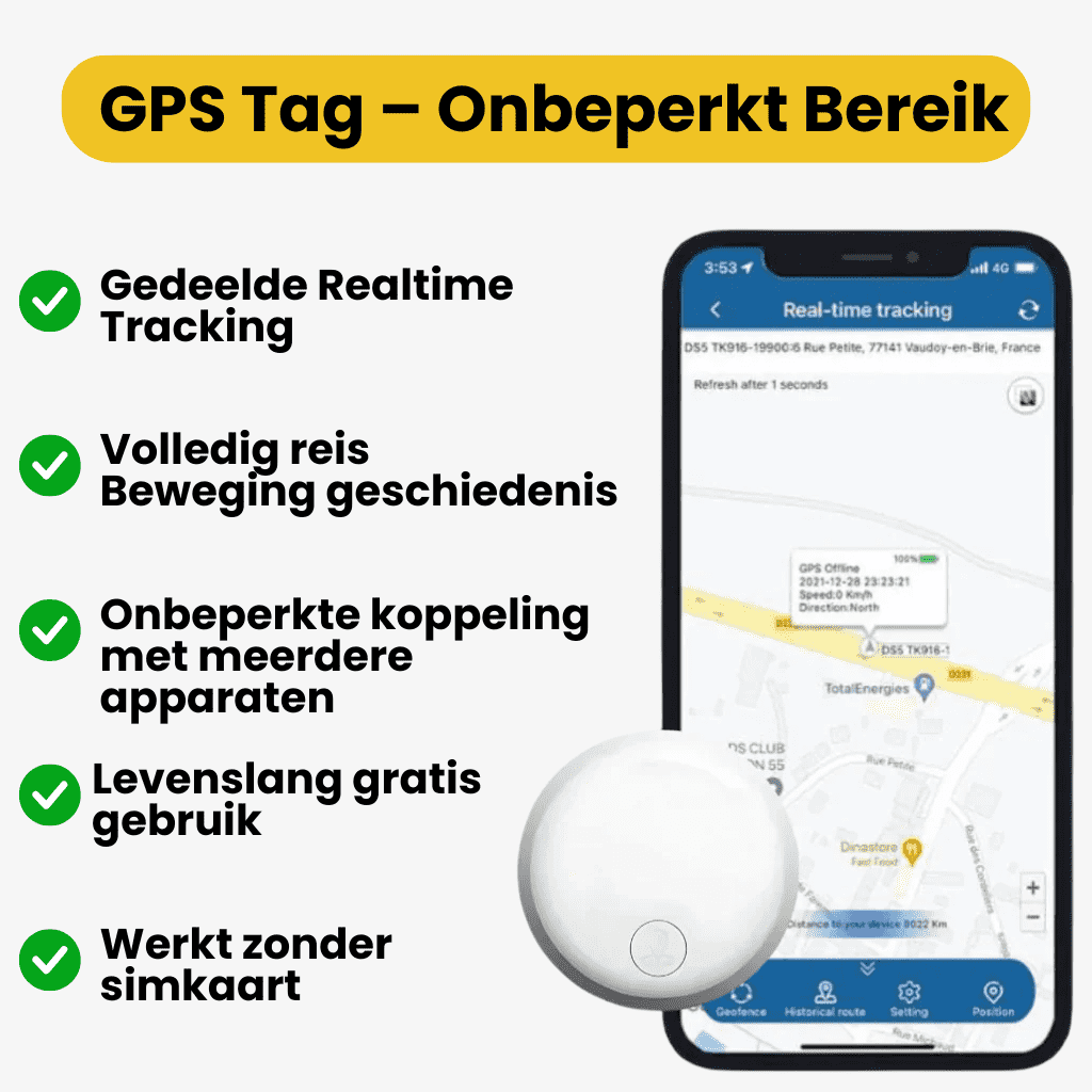 Rastreador GPS para Bicicleta | Localização em Tempo Real, Sem Assinatura | Compacto