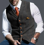 Delphine | Colete Slim Fit Masculino Gola Lapela