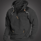 Veda | Homem Hoodie Quarter Zip Canguru Relaxed