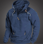 Veda | Homem Hoodie Quarter Zip Canguru Relaxed