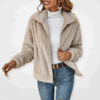 Seraphina | Cardigan Feminino Felpudo Manga Longa Gola Ampla