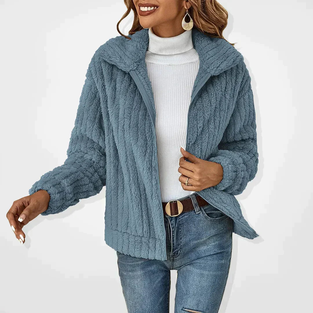 Seraphina | Cardigan Feminino Felpudo Manga Longa Gola Ampla