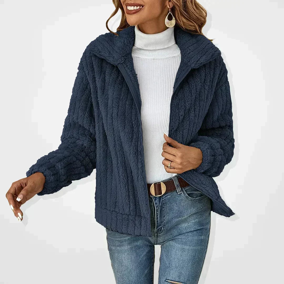 Seraphina | Cardigan Feminino Felpudo Manga Longa Gola Ampla