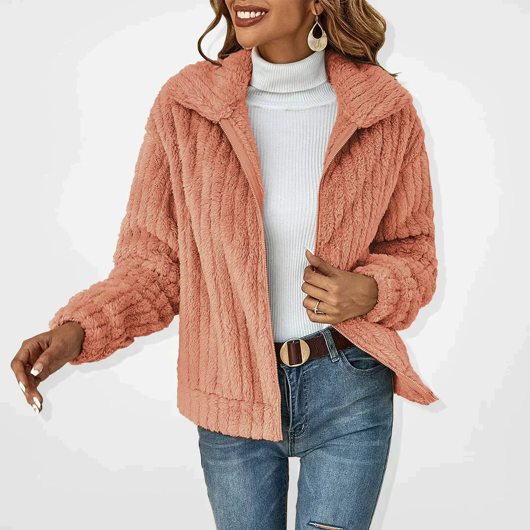 Seraphina | Cardigan Feminino Felpudo Manga Longa Gola Ampla