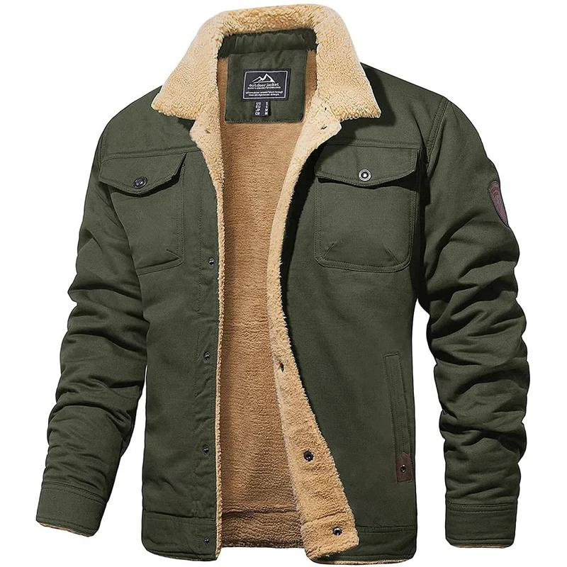 Ondina | Homem Bomber Jacket Forrada Sherpa Botões