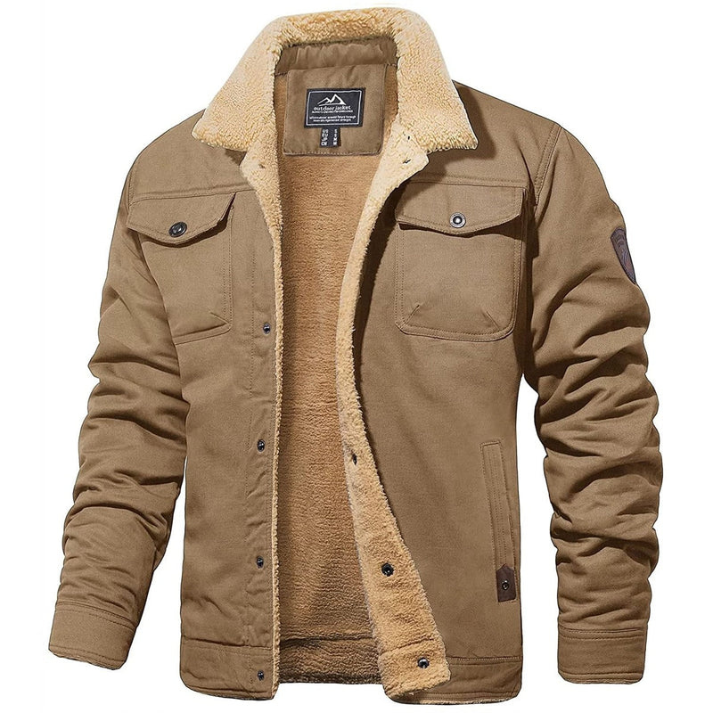 Ondina | Homem Bomber Jacket Forrada Sherpa Botões