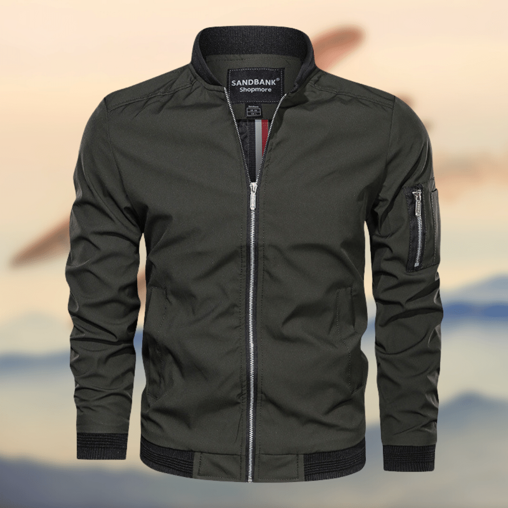 Embla | Homem Bomber Jacket Slim Fit Corta-Vento