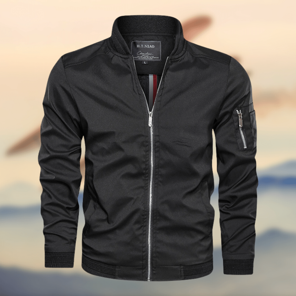 Embla | Homem Bomber Jacket Slim Fit Corta-Vento