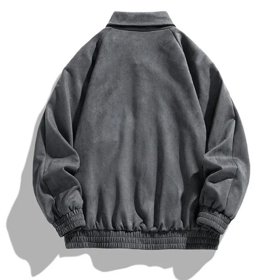 Thea | Homens Bomber Jacket Oversize Retrô com Botões