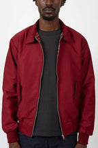 Homem Bomber Jacket Harrington com Fecho de Correr