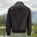 Homem Bomber Jacket Harrington com Fecho de Correr