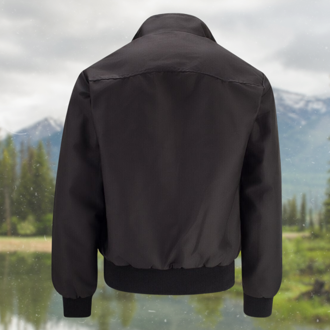Homem Bomber Jacket Harrington com Fecho de Correr