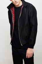Homem Bomber Jacket Harrington com Fecho de Correr