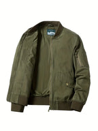Lyra | Homem Bomber Jacket Leve Corta-Vento com Fecho de Correr