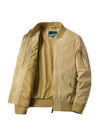 Lyra | Homem Bomber Jacket Leve Corta-Vento com Fecho de Correr