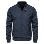 Homem Bomber Jacket Leve com Fecho de Correr