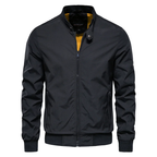 Homem Bomber Jacket Leve com Fecho de Correr