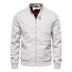 Homem Bomber Jacket Leve com Fecho de Correr